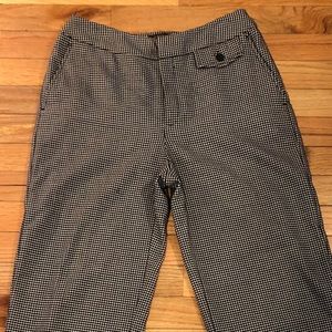 Houndstooth Wide-leg Pants